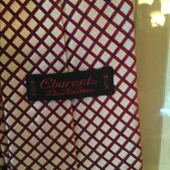 Men’s tie Charvet dark maroon color - Picture 2 of 3